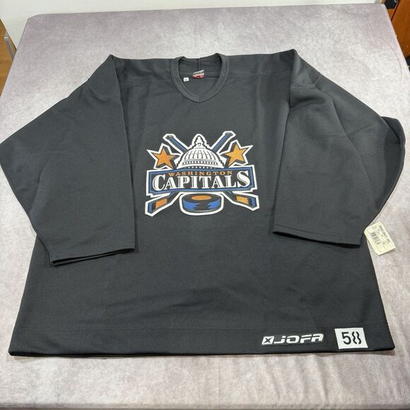 Vintage Washington Capitals Team Issued Practice Jersey58 Jofa Goalie Cut NWT